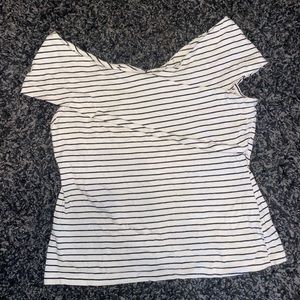 H&M Off Shoulder Strip Top